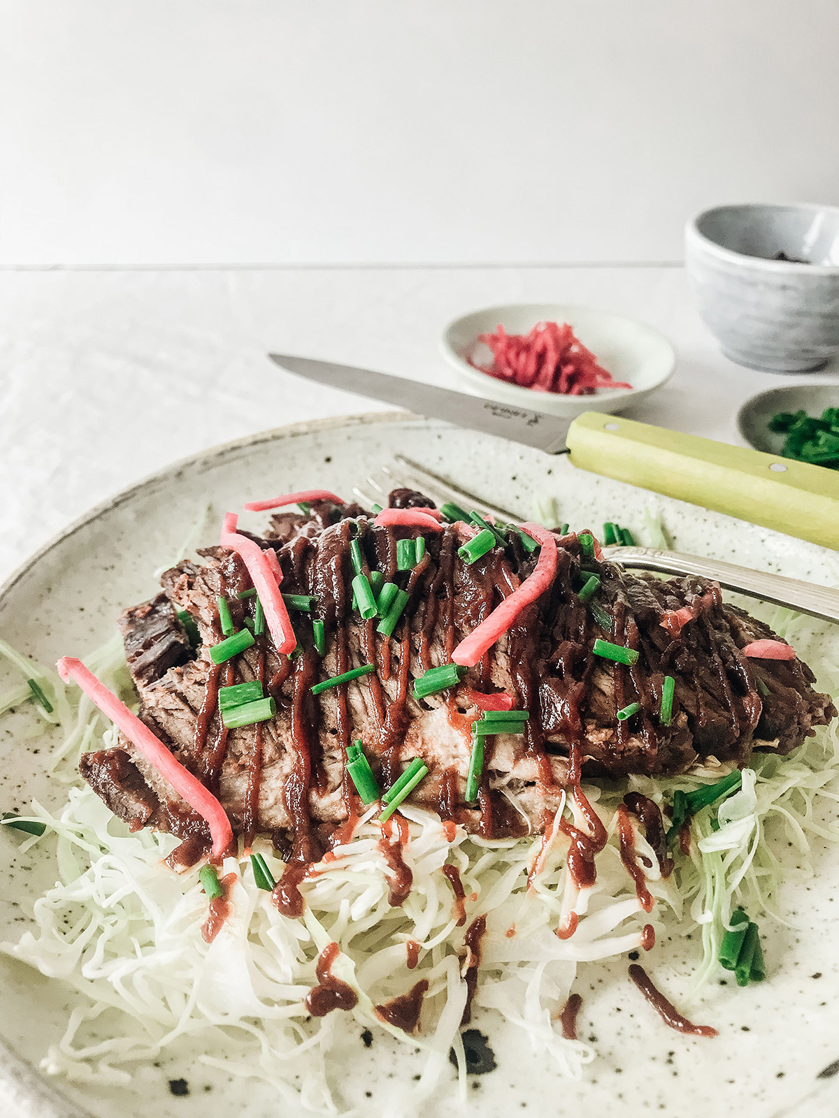 Closeup of cooked brisket