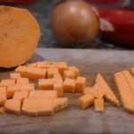 tiny yam croutons