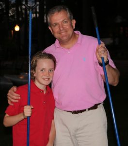 Jane's son Sammy and husband Cameron. 