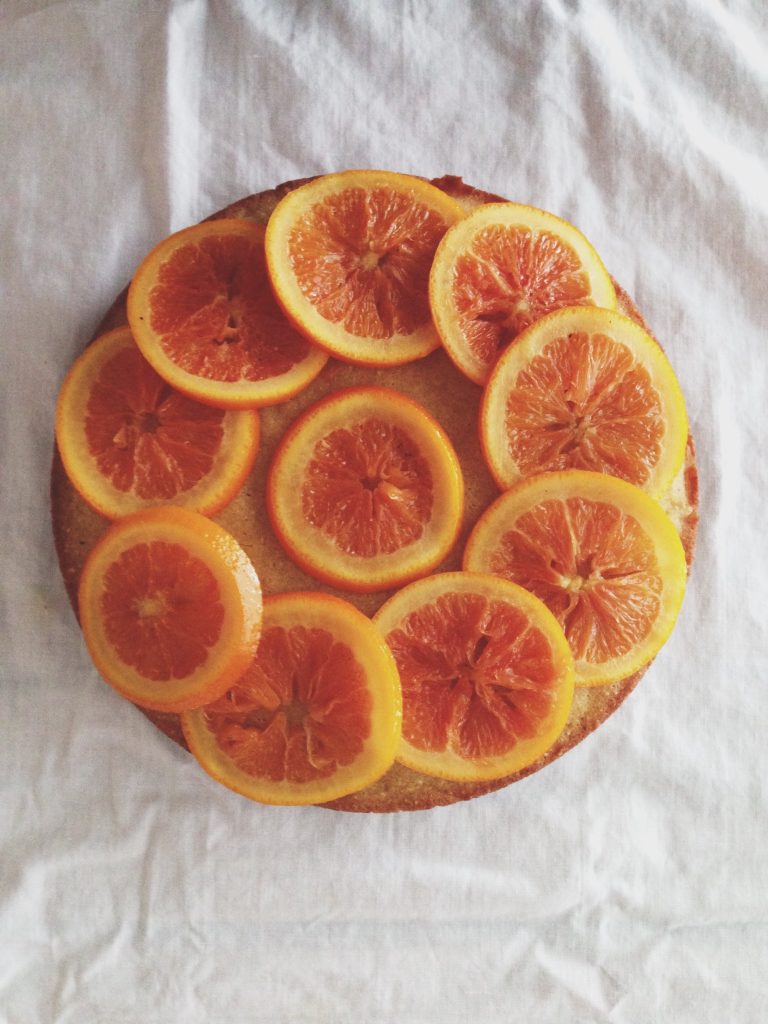Top down Cara Cara cake