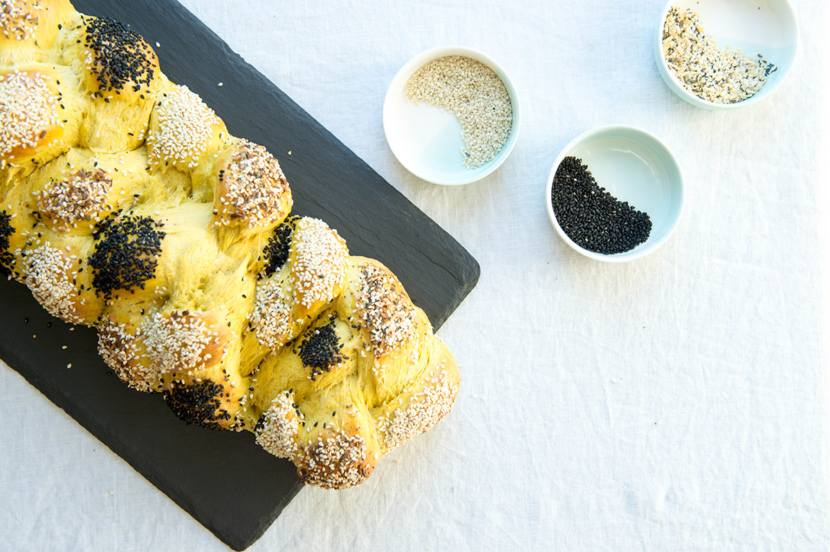 Kabocha pumpkin challah