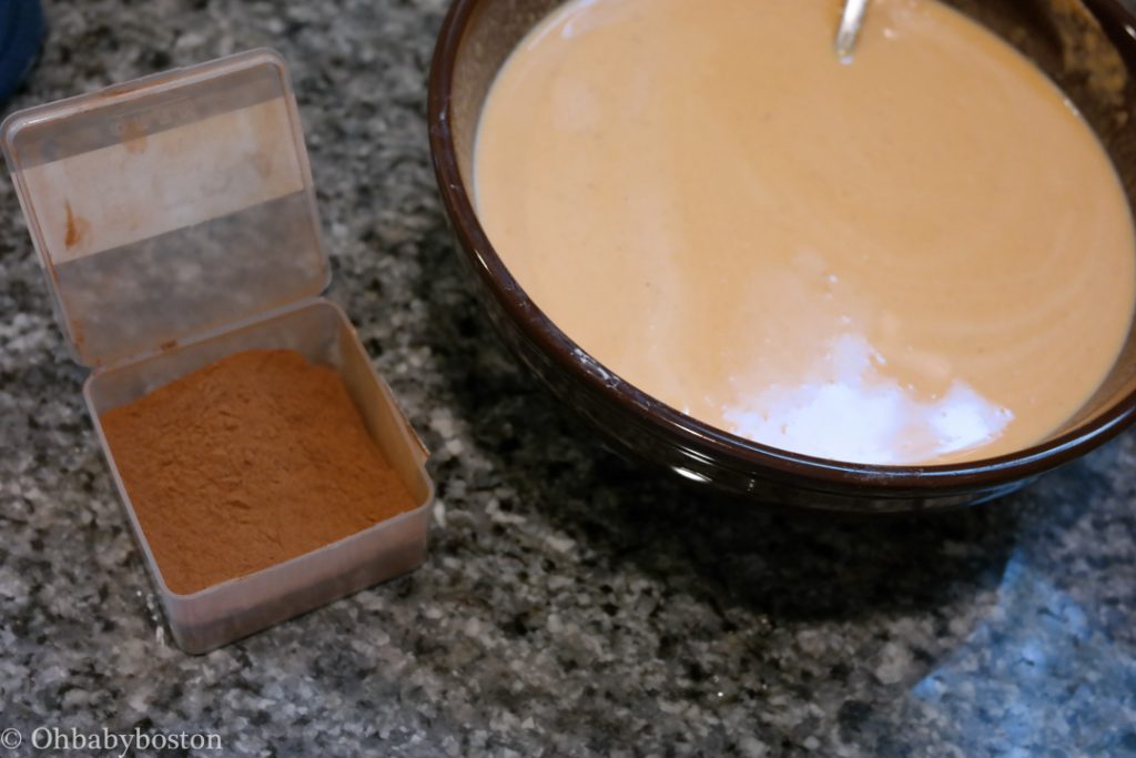 pumpkin purée with cinnamon