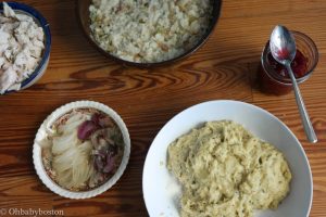 You can see here how mashed the stuffing gets. It becomes more like a soft mashed potato texture than a stuffing texture.