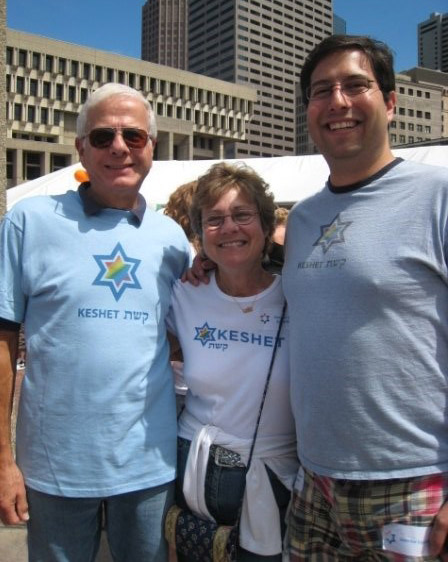 David with his parents