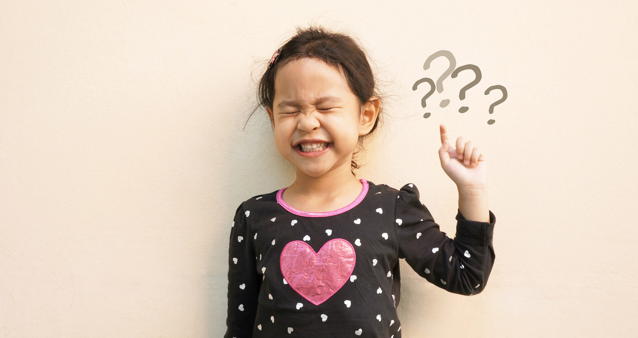 Child with question marks