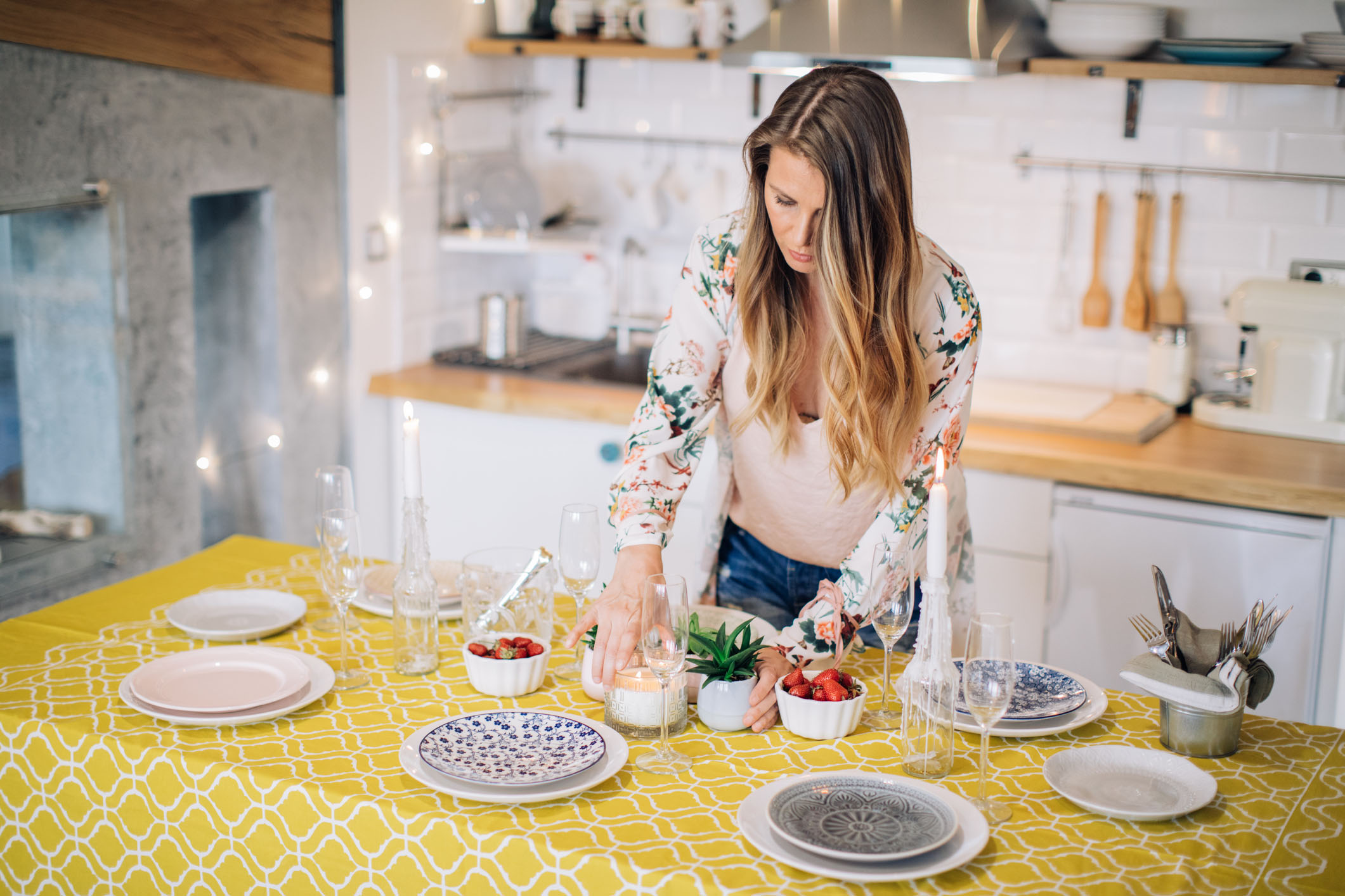 setting a table