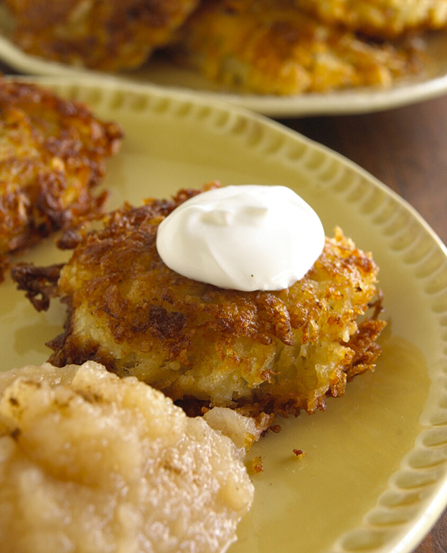 cooked latkes